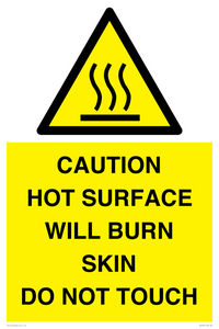 WK12631: CAUTION HOT SURFACE WILL BURN SKIN DO NOT TOUCH
