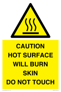 WK12631: CAUTION HOT SURFACE WILL BURN SKIN DO NOT TOUCH