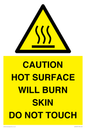 WK12631: CAUTION HOT SURFACE WILL BURN SKIN DO NOT TOUCH