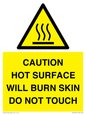 WK12631: CAUTION HOT SURFACE WILL BURN SKIN DO NOT TOUCH