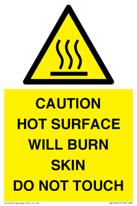 WK12631: CAUTION HOT SURFACE WILL BURN SKIN DO NOT TOUCH