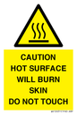 WK12631: CAUTION HOT SURFACE WILL BURN SKIN DO NOT TOUCH