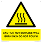 WK12631: CAUTION HOT SURFACE WILL BURN SKIN DO NOT TOUCH