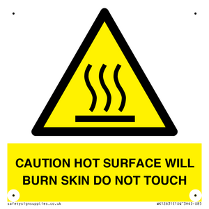 WK12631: CAUTION HOT SURFACE WILL BURN SKIN DO NOT TOUCH