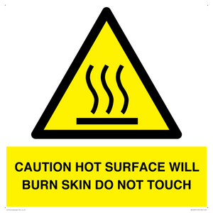 WK12631: CAUTION HOT SURFACE WILL BURN SKIN DO NOT TOUCH
