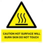 WK12631: CAUTION HOT SURFACE WILL BURN SKIN DO NOT TOUCH