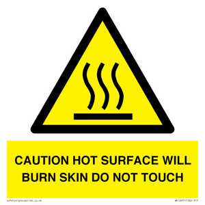 WK12631: CAUTION HOT SURFACE WILL BURN SKIN DO NOT TOUCH
