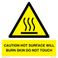 WK12631: CAUTION HOT SURFACE WILL BURN SKIN DO NOT TOUCH