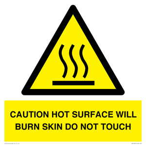 WK12631: CAUTION HOT SURFACE WILL BURN SKIN DO NOT TOUCH