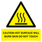 WK12631: CAUTION HOT SURFACE WILL BURN SKIN DO NOT TOUCH
