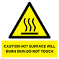 WK12631: CAUTION HOT SURFACE WILL BURN SKIN DO NOT TOUCH