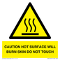 WK12631: CAUTION HOT SURFACE WILL BURN SKIN DO NOT TOUCH