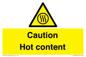 WK12642: Caution Hot content