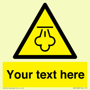 WK12668: Custom Warning: Hot steam