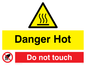 WK131: danger hot do not touch