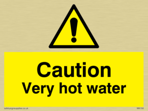 WK150: caution very hot water
