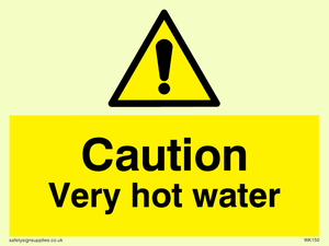 WK150: caution very hot water