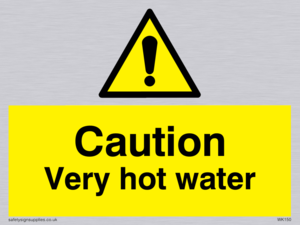 WK150: caution very hot water