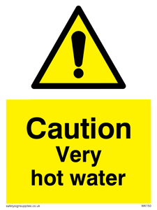 WK150: caution very hot water