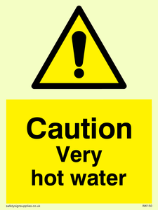 WK150: caution very hot water