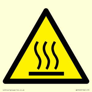 WK5540: W017 Warning: Hot surface