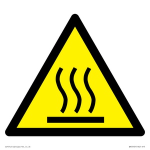 WK5540: W017 Warning: Hot surface