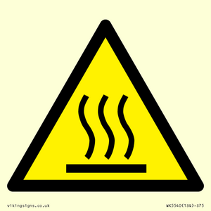 WK5540: W017 Warning: Hot surface