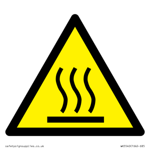 WK5540: W017 Warning: Hot surface