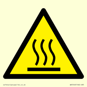 WK5540: W017 Warning: Hot surface