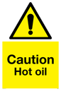 WK5678: Caution Hot oil Warning Sign