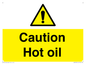 WK5678: Caution Hot oil Warning Sign