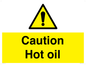 WK5678: Caution Hot oil Warning Sign