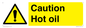 WK5678: Caution Hot oil Warning Sign