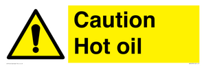 WK5678: Caution Hot oil Warning Sign