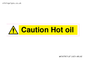 WK5678: Caution Hot oil Warning Sign