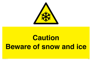 WK6309: Caution Beware of snow and ice