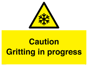 WK6311: Caution Gritting in progress