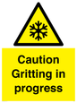 WK6311: Caution Gritting in progress