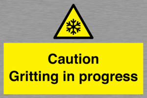 WK6311: Caution Gritting in progress