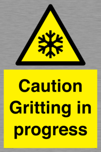 WK6311: Caution Gritting in progress