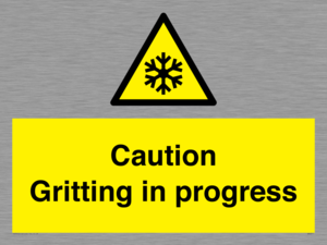 WK6311: Caution Gritting in progress