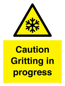 WK6311: Caution Gritting in progress