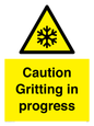 WK6311: Caution Gritting in progress