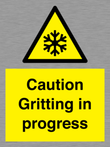 WK6311: Caution Gritting in progress