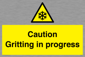 WK6311: Caution Gritting in progress