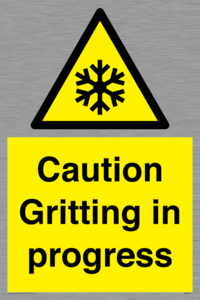 WK6311: Caution Gritting in progress