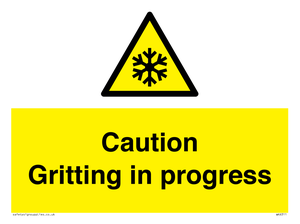 WK6311: Caution Gritting in progress