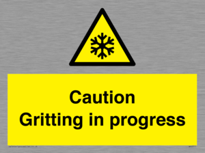WK6311: Caution Gritting in progress