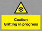 WK6311: Caution Gritting in progress