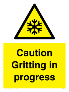 WK6311: Caution Gritting in progress